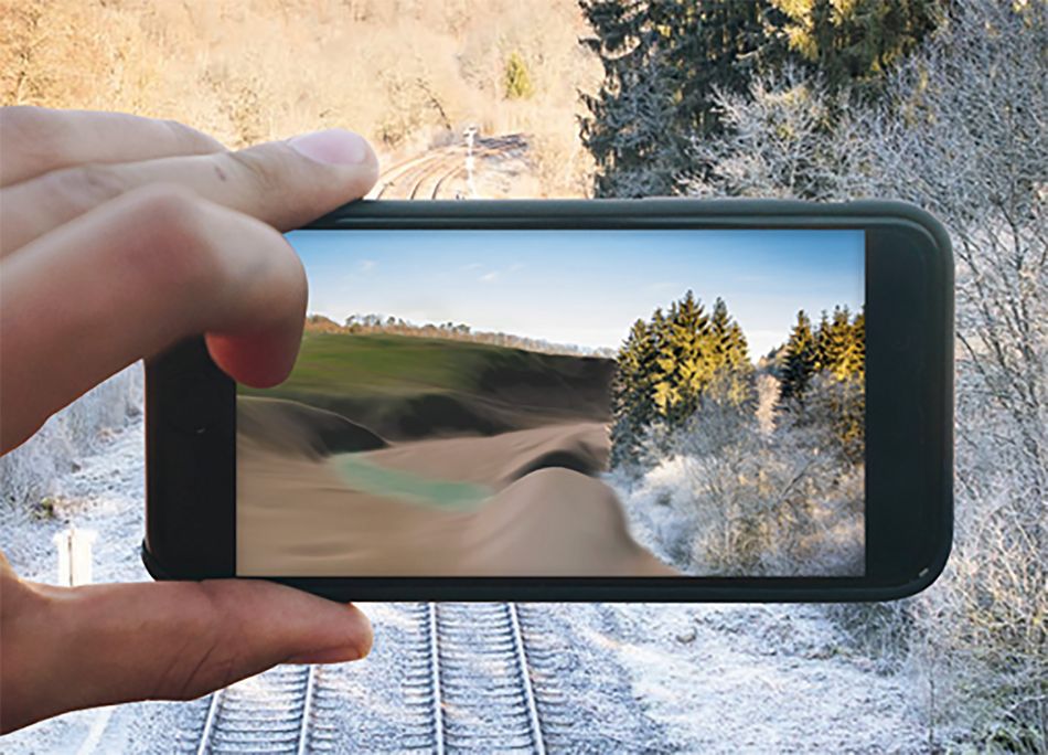 Augmented Reality Ansicht auf dem Smartphone
