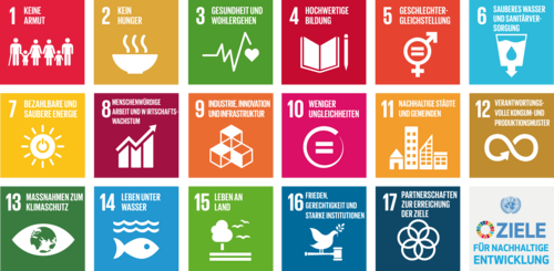 [Translate to Englisch:] Übersicht: Die globalen Ziele für nachhaltige Entwicklung 
