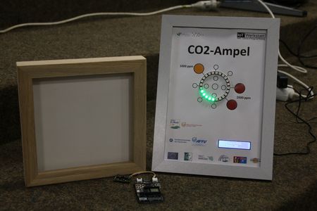 CO2-Ampel im Bilderrahmen (Foto: Ralf Mohr)