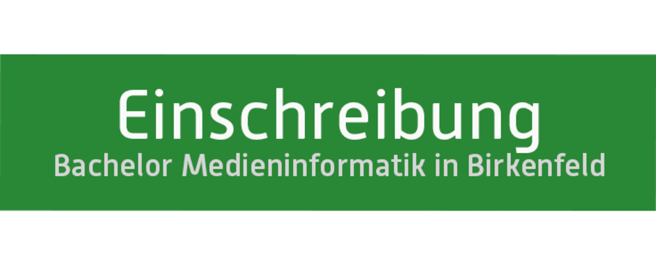 Einschreibung in den Bachelor Medieninformatik in Birkenfeld