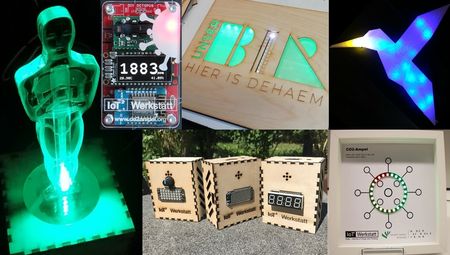 Kreativer Ampelbau als Digitalisierungsprojekt in Schulen: Was ich selber gebaut habe, dem vertraue ich. Fotos: G. Burger und UCB.