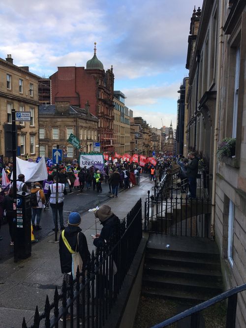 Climate March durch die Stadt Glasgow
