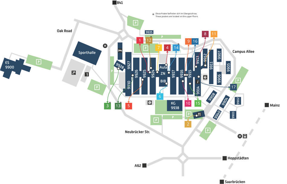 Standortkarte SDG-Plakate am Umwelt-Campus