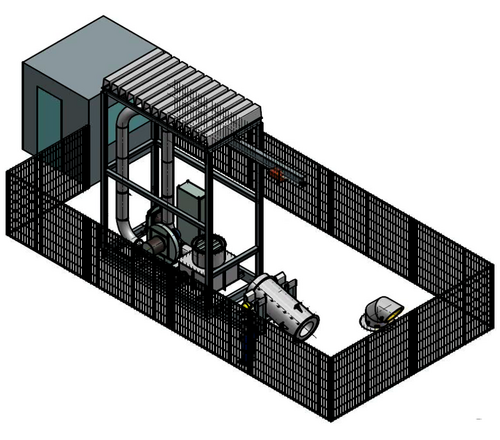 Bild des CAD-Modell der Versuchsanlage
