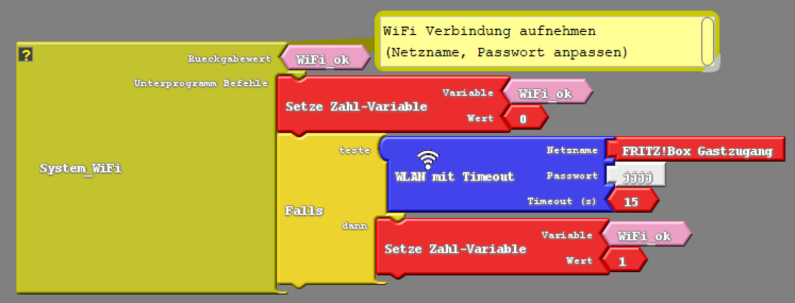 Unterprogramm WiFi