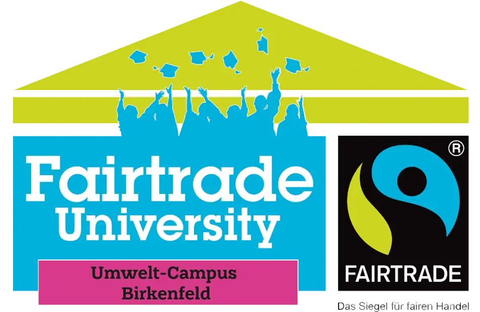 Logo Umwelt-Campus ist Fairtrade University