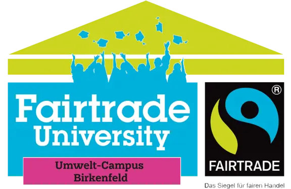 Logo Umwelt-Campus ist Fairtrade University