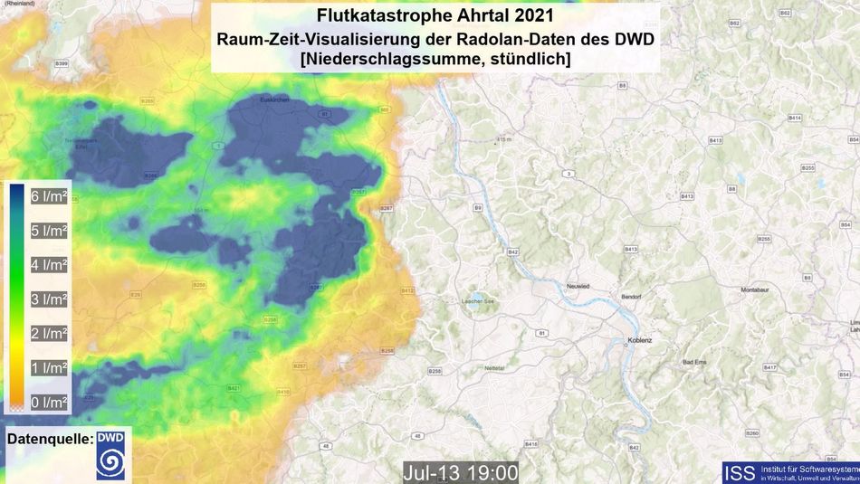 Niederschlagsgeschehen Flutkatastrophe Ahrtal