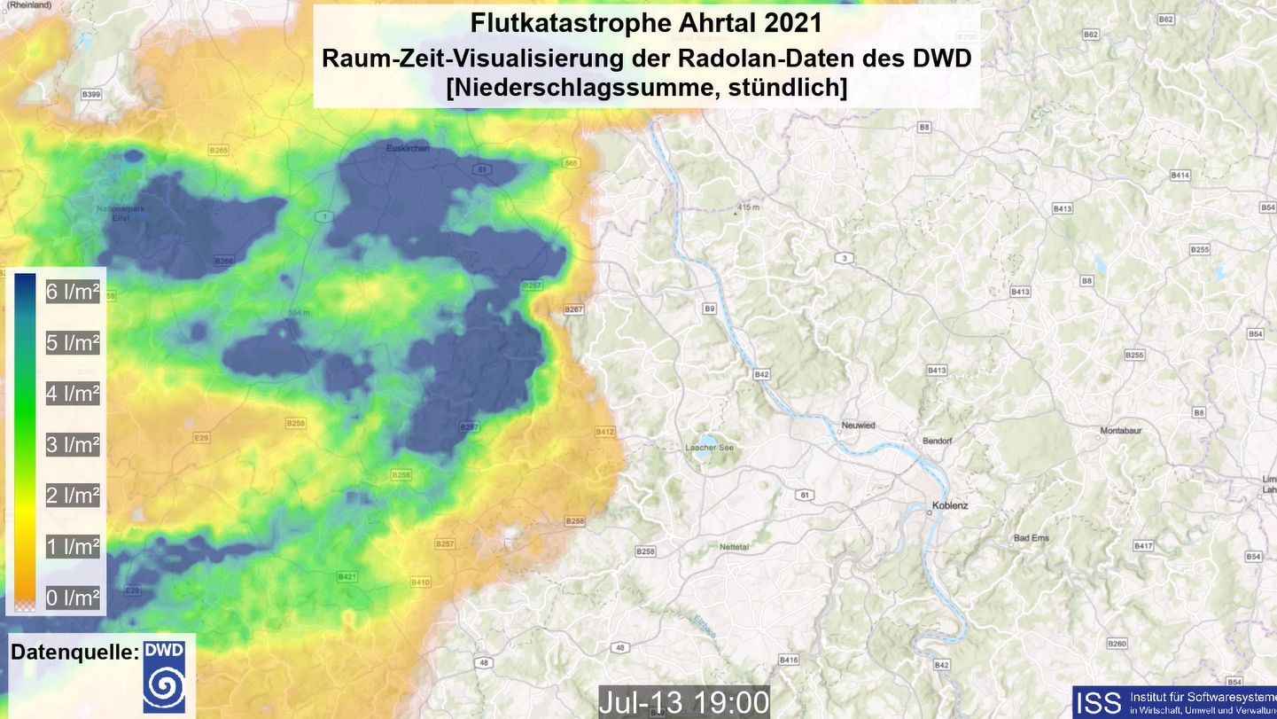 Niederschlagsgeschehen Flutkatastrophe Ahrtal