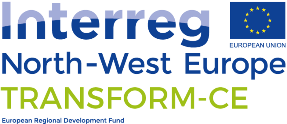 [Translate to Englisch:] EU Logo Interreg North-West Europe Transform-CE