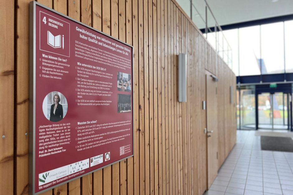 Plakat SDG 4 Zentraler Neubau