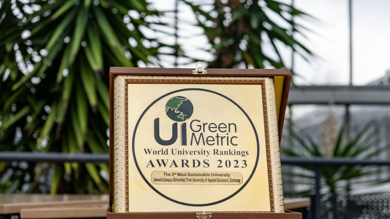 Plakette des GreenMetric Awards 2023