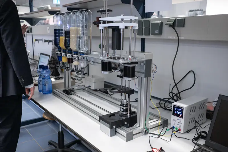 Cocktailmaschine sprachgesteuert im INNODIG Foto der Cocktailmaschine im Betrieb