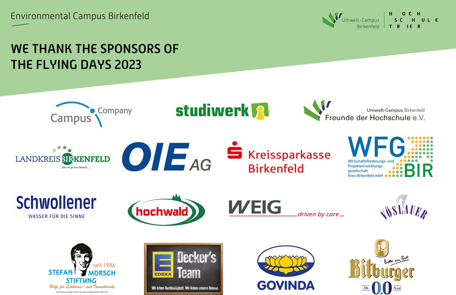 Sponsorlisting Flying Days 2023