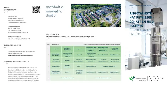 Download des Flyer zum Studiengang "Angewandte Naturwissenschaften und Technik"