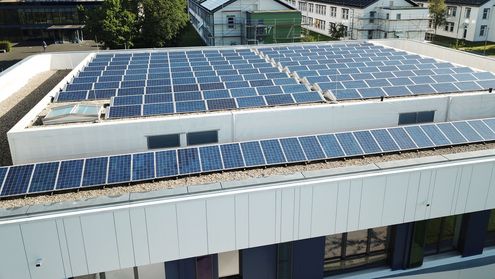 Solaranlagen auf den Dächern des Umwelt-Campus Birkenfeld