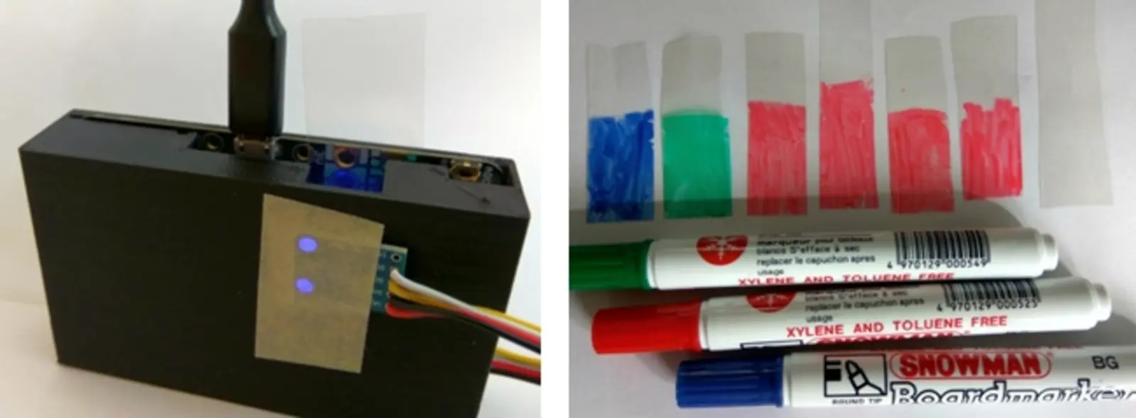 Test mit bunten Folien