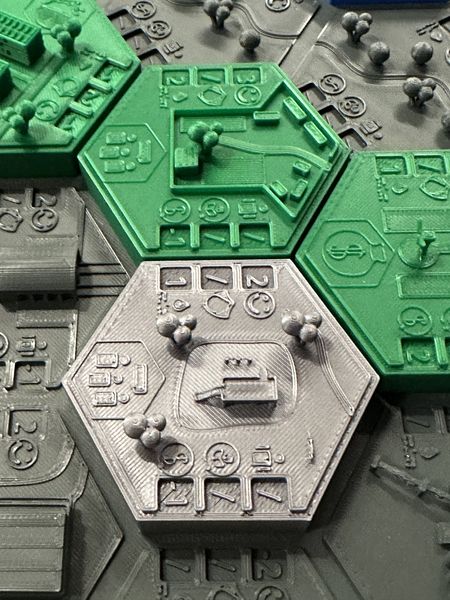 Detailreiche und qualitativ hochwertige Spielsteine aus dem 3D-Druck.