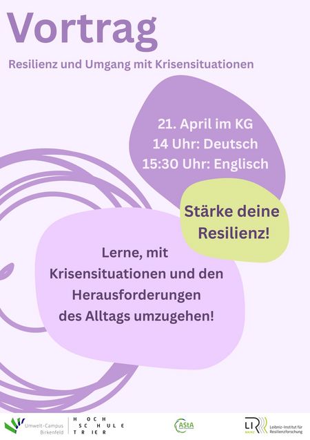 Poster Vortrag Resilienz und Umgang mit Krisensituationen