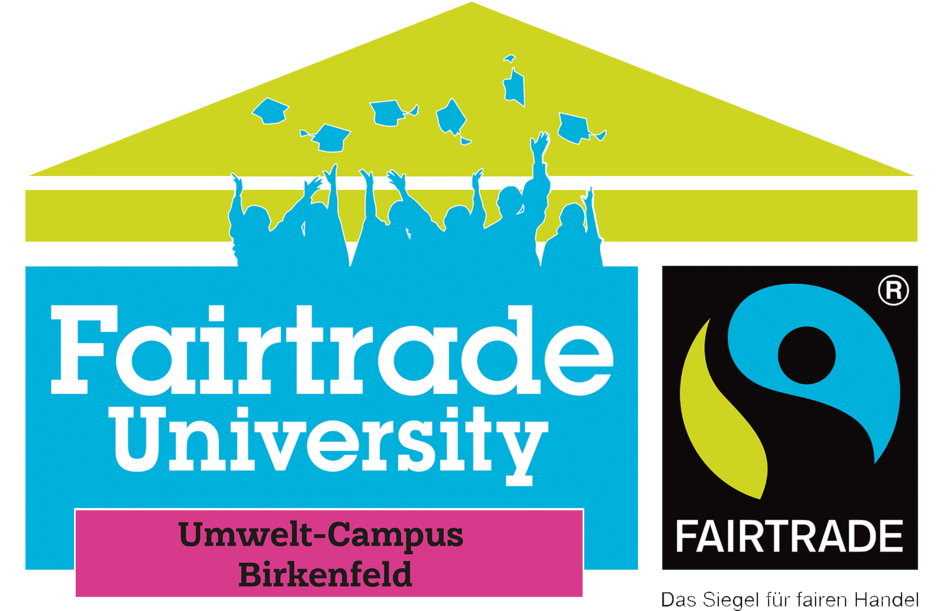 Logo Umwelt-Campus ist Fairtrade University
