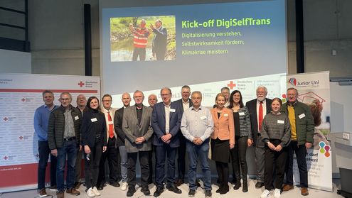Gruppenfoto bei der Auftaktveranstaltung DigiSelfTrans