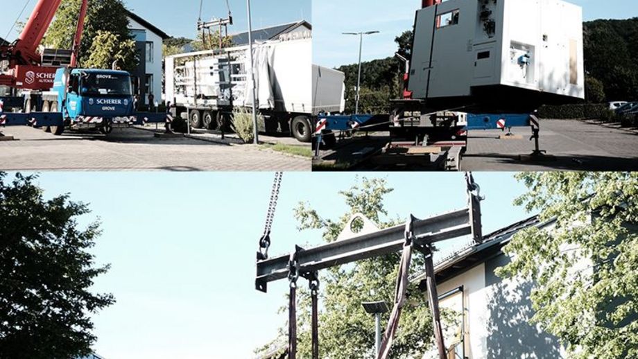 Unloading of the CNC machine for the Environmental Campus