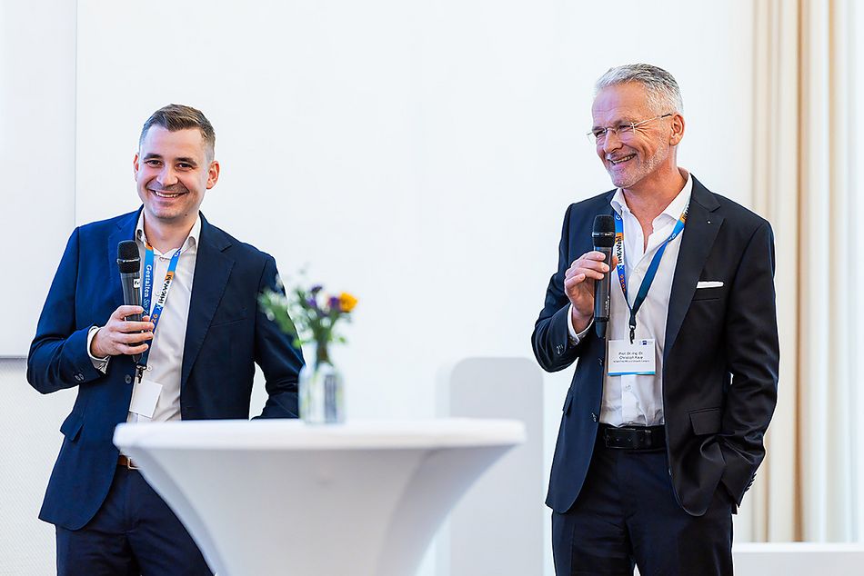 Preisträger Michael Blug und Prof. Dr.-Ing. Christoph Kaup