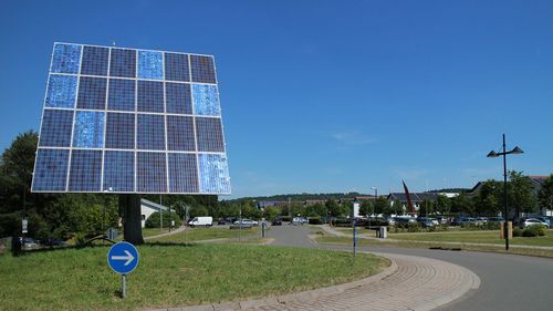 Solarpanel am Kreisel