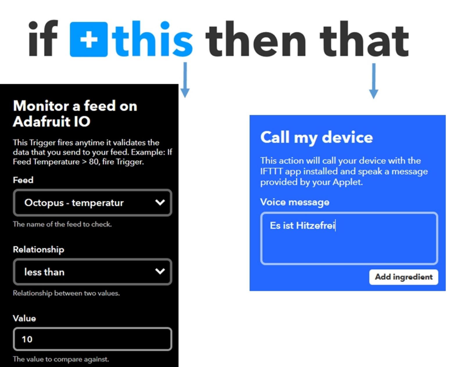 IFTTT-Hitzefrei App